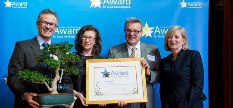Pacto de Integridade recebe “Award for Good Administration” do Provedor de Justiça Europeu Pacto de Integridade recebe “Award for Good Administration” do Provedor de Justiça Europeu