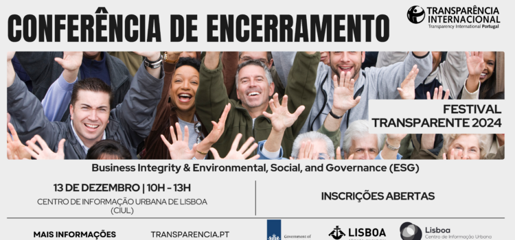 Inscreve-te já na Conferência “Business Integrity & Environmental, Social and Governance (ESG)” do Festival Transparente 2024